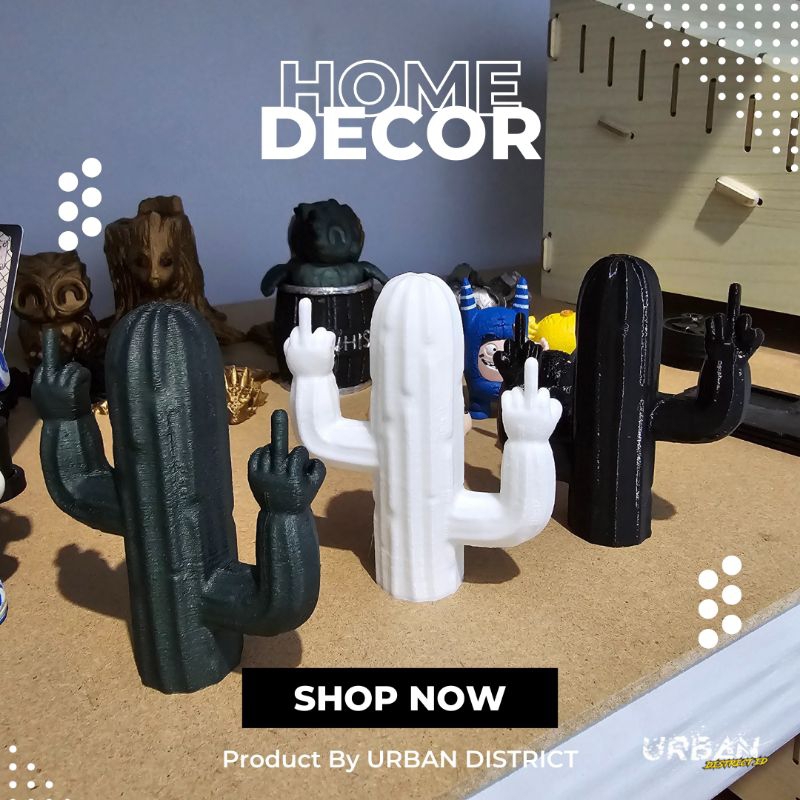 URBAN 3D Project Fucx Kaktus Dekorasi Meja by URBAN DISTRICT