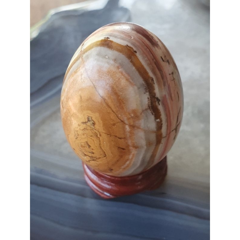 #8577 - Batu Jasper Telur 3D Mineral Asli Natural Jewelry Decoration Healing Point Energy Ornament C
