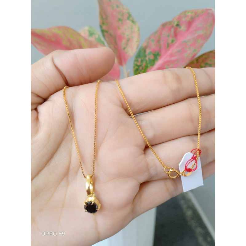 kalung rantai italy perak asli 925 lapis emas 22k
