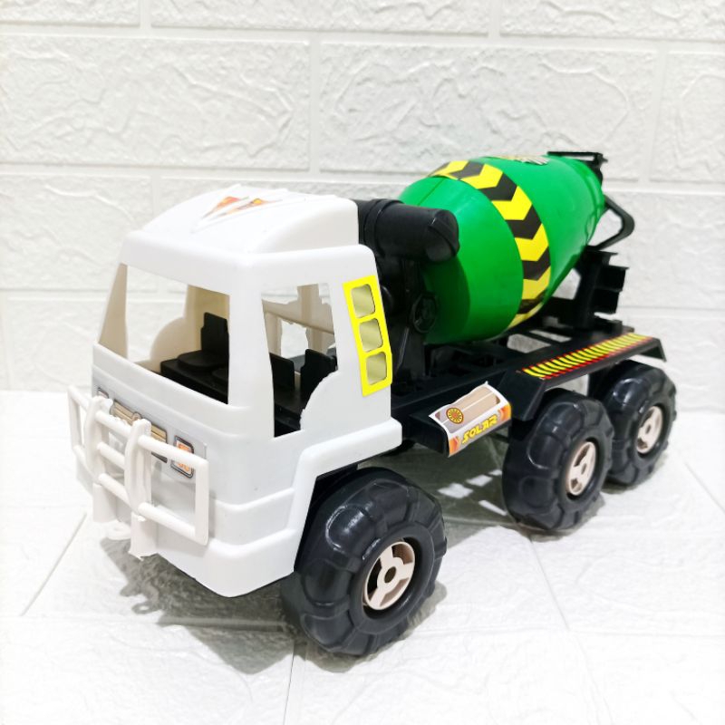 Mainan Mobil Truk Molen Super Besar SNI - Truk Konstruksi Mixer Putar Murah