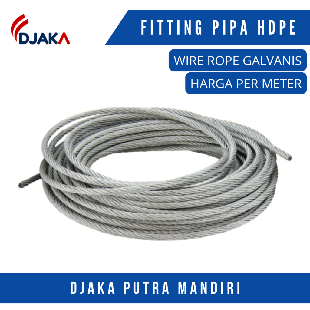 Wire Rope / Tali kawat / Tali Seling Galvanis 9 mm