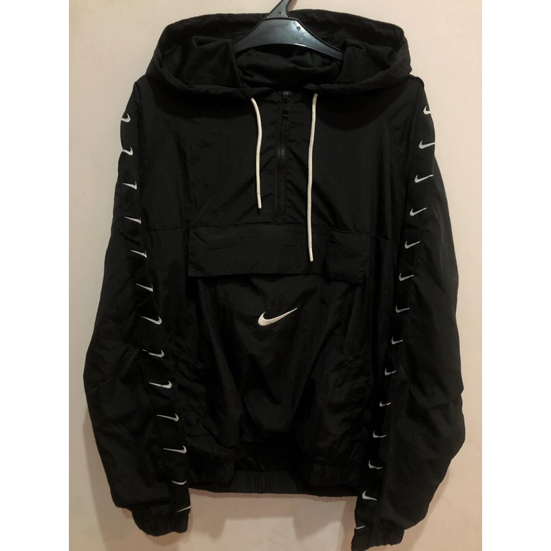 windbreaker jacket nike center big swoosh