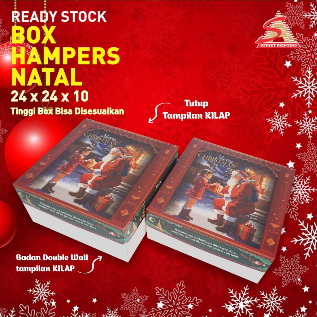 

24x24x10 Box Natal/Christmas Box/Christmas hampers/Dus Natal