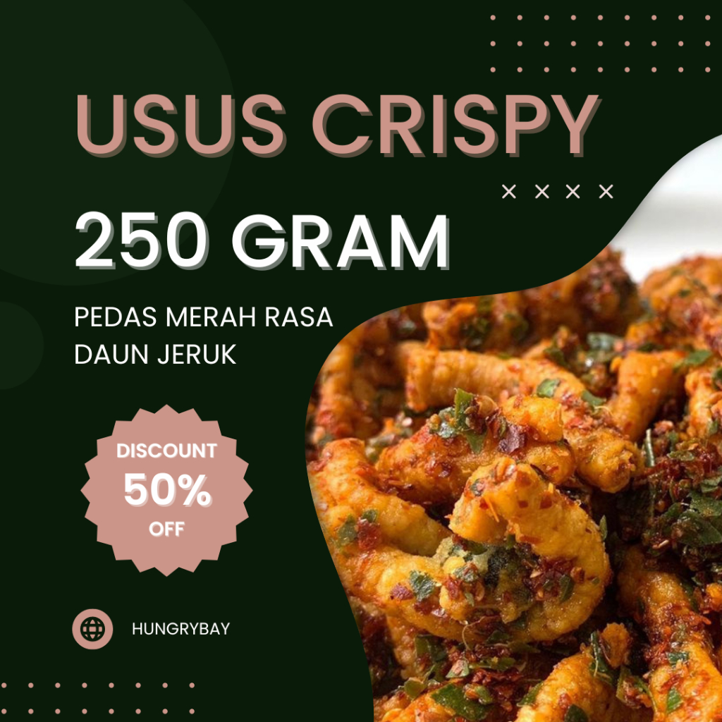 

Usus Pedas Daun Jeruk 250 Grm Gram Krispi Crispy Ayam Halal 250gr Banyak Rasa Keripik 250Gram