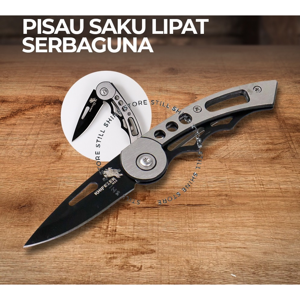 Pisau Peso Saku Lipat Mini Perlengkapan Survival Camping Outdoor Super Tajam Multifungsi