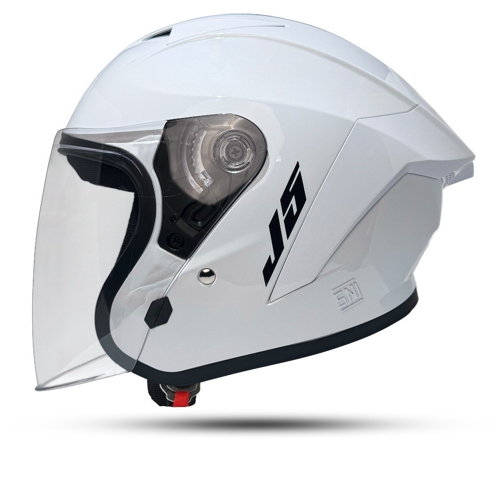 Helm MLA J5 | Whaite Kaca Visor Bening SNI | Helm Premium Untuk Pria Dan Wanita Dewasa  [HMC-HELMET]