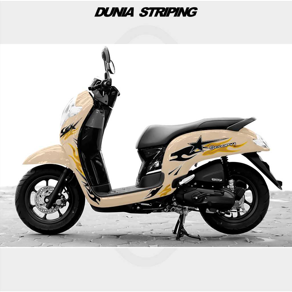 STRIPING STICKER STOCK DECAL STIKER HONDA SCOOPY FI NEW / LEES SCOOPY TAHUN 2013-2019 / LIS SCOOPY A
