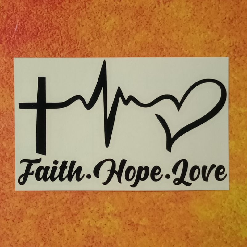 Sticker Faith Hope Love
