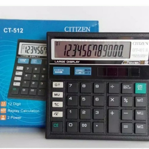 

Kalkulator Dagang Ukuran Besar KALKULATOR CITIZEN 512T Putih / Hitam12 Digit