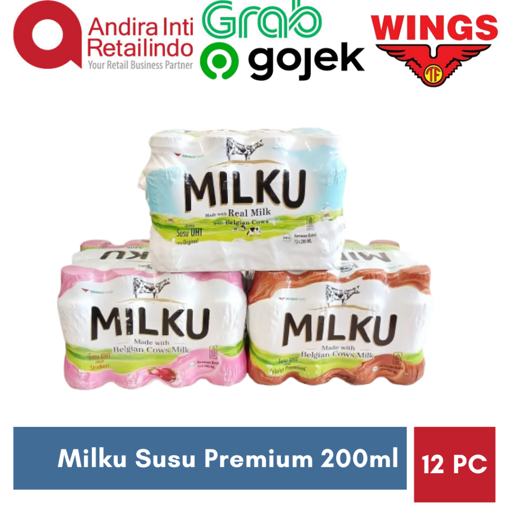 

Milku Susu UHT Premium Kartonan isi 12 x 200ml Instan - Sameday Only