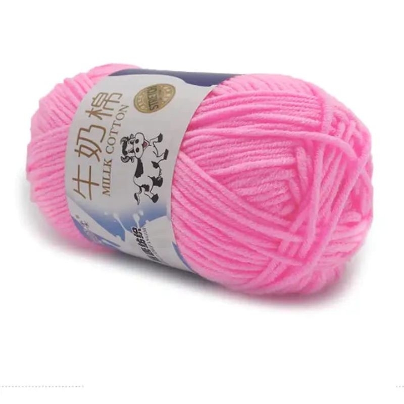 benang rajut katun susu/milk cotton 4 ply