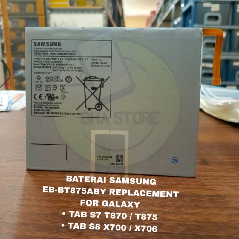 BATERAI BATRE SAMSUNG EB-BT875ABY / GALAXY TAB S7 T870 - T875 / TAB S8 X700 - X706 ORIGINAL BATTERY