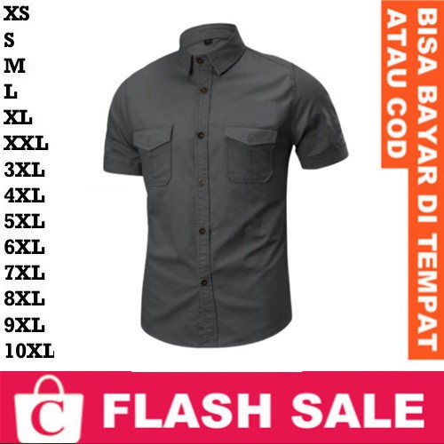 FORTKLASS FORTGLASS RISRUS FASHION SNOWSHOP CORATCORETUDIO Kemeja Pria Hem Cowok Dua 2 Kantong Saku 