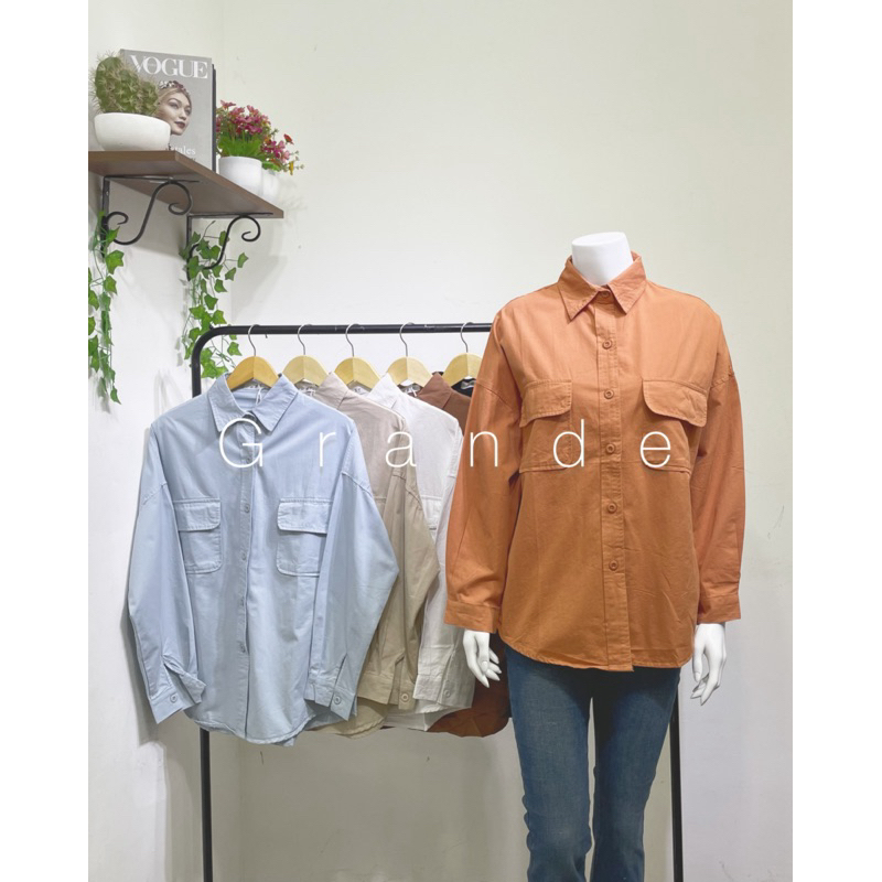 Kemeja oversize Denim