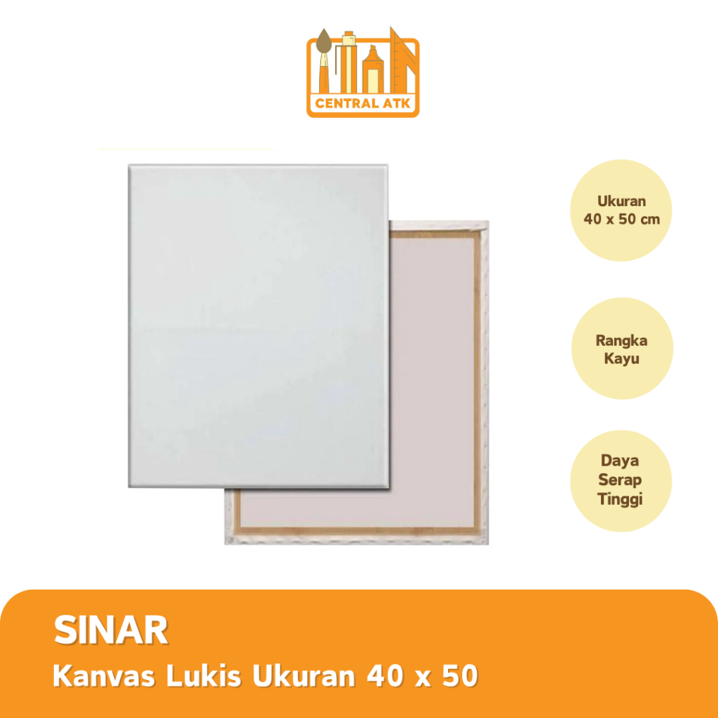 

KANVAS LUKIS SINAR PUTIH POLOS UKURAN 40 X 50 CM