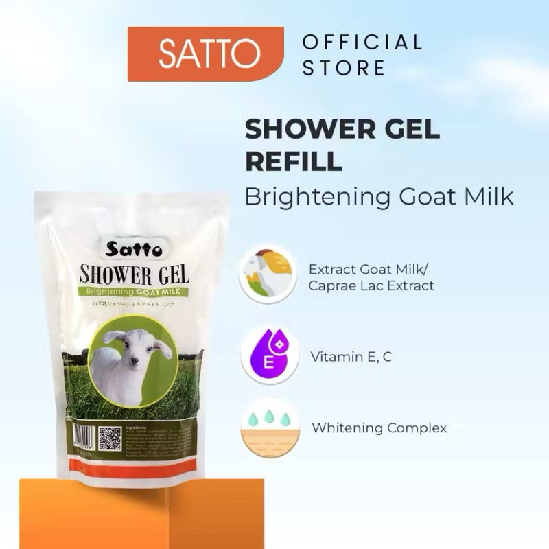 Satto refill shower gel goat milk 500ml