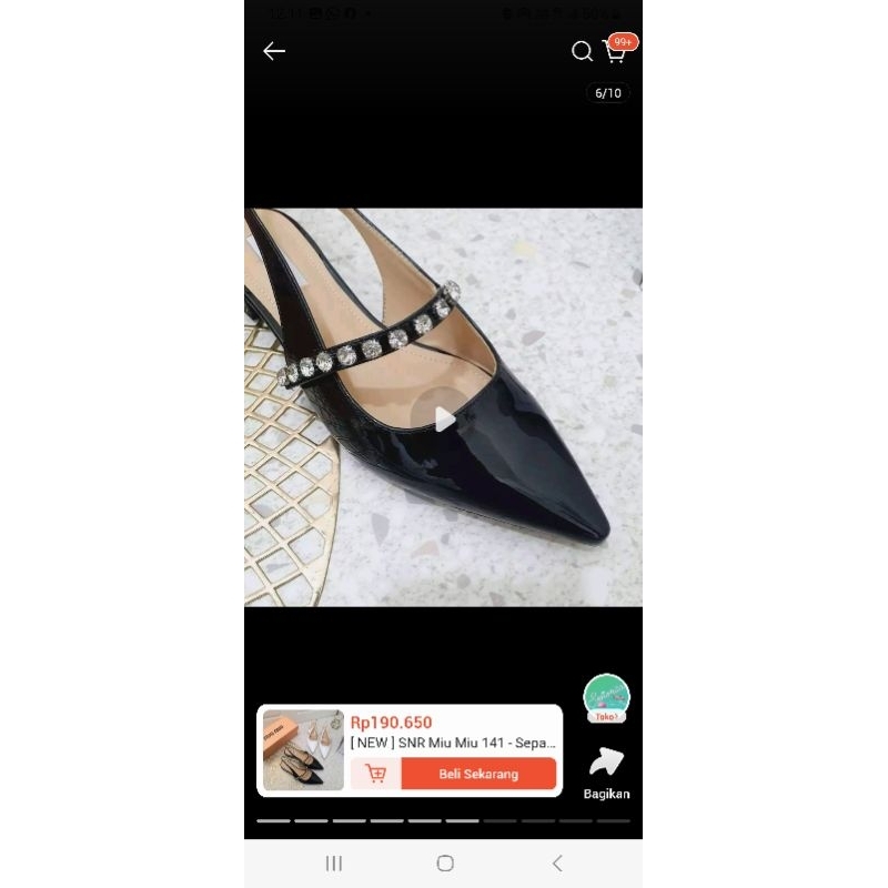 PRELOVED SEPATU MIU MIU SIZE 36