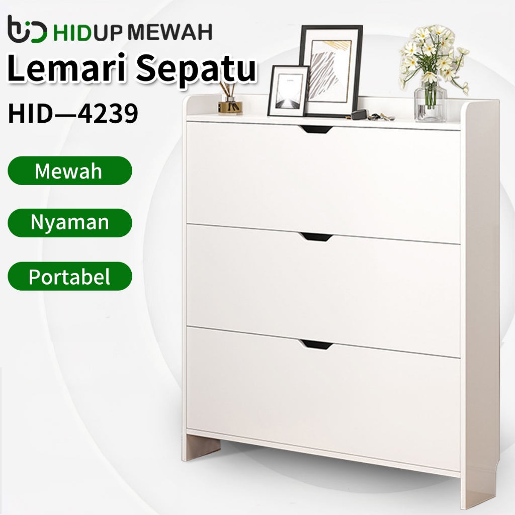 HID Rak Sepatu Tembok Rak Sepatu Minimalis Lemari Sepatu Minimalis Kayu/rak sepatu tertutup