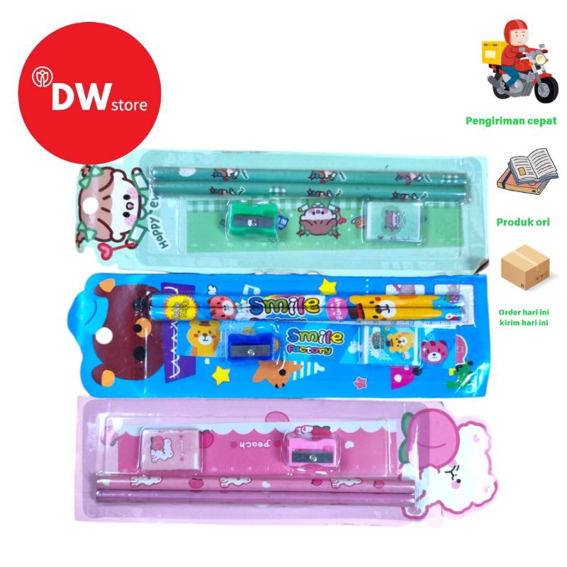 

Alat Tulis Anak Lengkap Pensil Dan Peraut