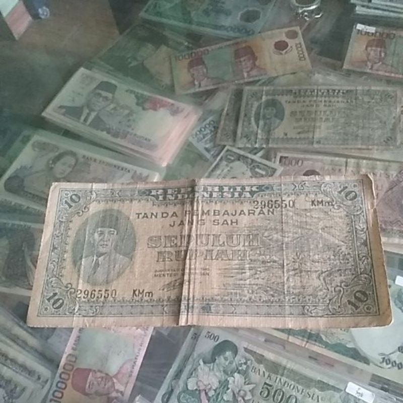 uang kuno 10 orida 1945 asli