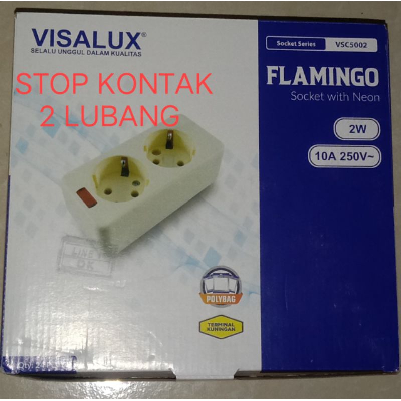 STOP KONTAK TERMINAL KUNINGAN 2 LUBANG VISALUX