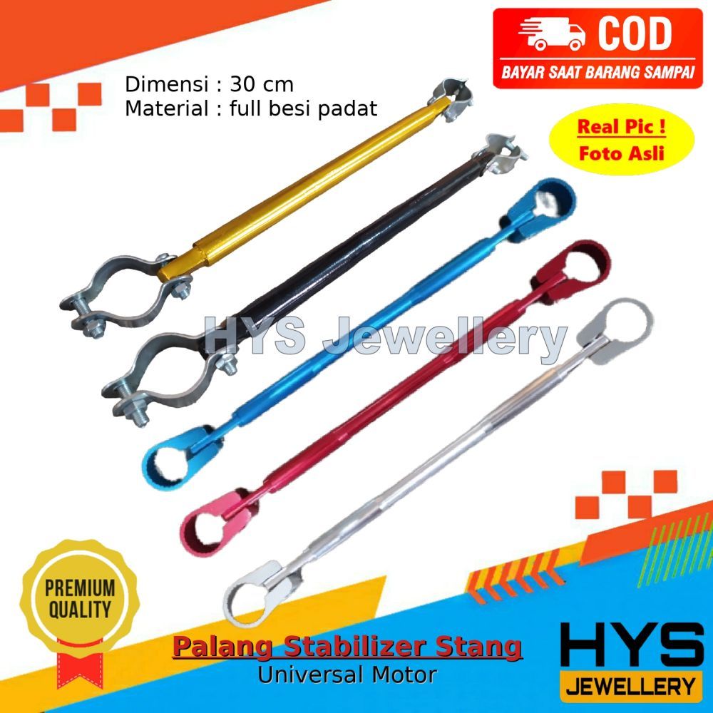 [COD] Palang Stang Variasi Motor Besi Padat CNC Stabilizer Setang Byson, Vixion, Tiger, Trail, CB150