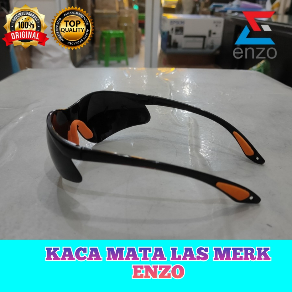 Kacamata Safety Glasses Fashion Hitam ENZO Motor Las Gerinda Hitam Kacamata Las Kaca Mata Safety Gla