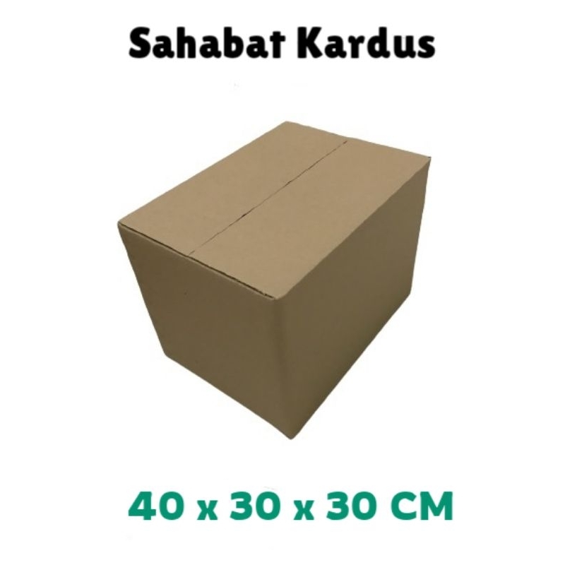 Kardus packing box Uk. 40x30x30 cm single wall polos