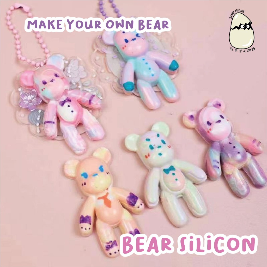 Silicon Molding Cetakan Silikon Gantungan Kunci Keychain Resin Mold Cetakan Resin Wax
