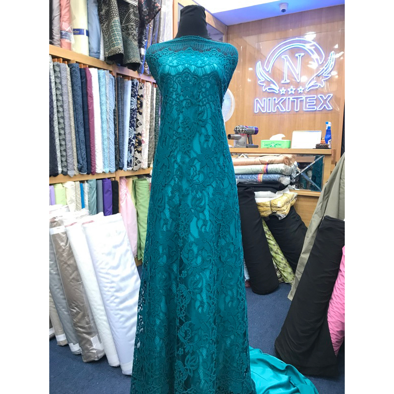 KAIN BROKAT CHANTILY LACE KAIN KEBAYA SANTILY LACE PERANCIS FRANCE SEMI KATUN BAHAN PANEL