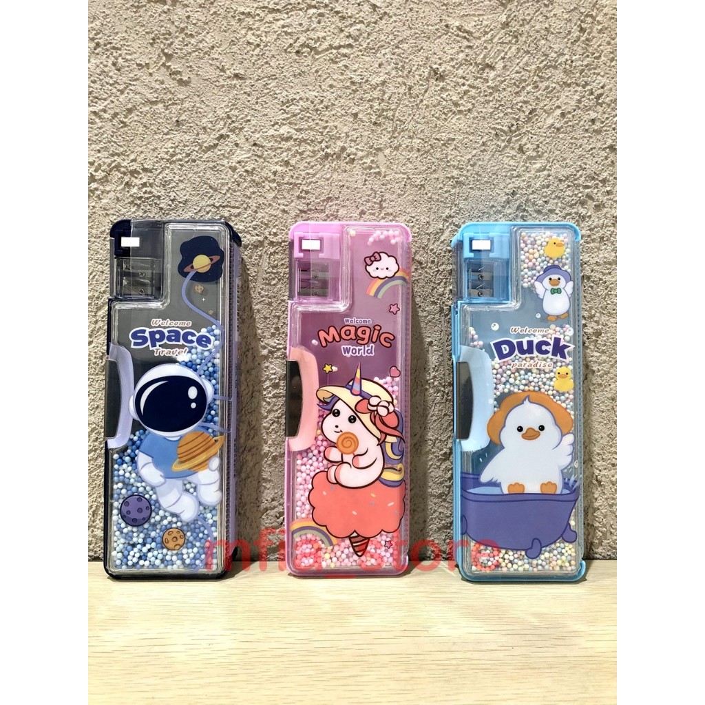 

Kotak Pensil Magnet / Tempat Pensil Magnet Pencil case Magnet Unicorn, Bebek, Astronot Lucu Xiao Ling Jing