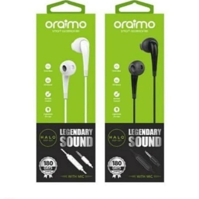 Headset ORAIMO Extra Bass OEP-E21 Original / Headset Hansfree Stereo Earphone Extra Bass ORAIMO OEP-
