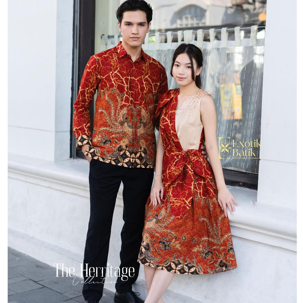 Nala Dress dan Kemeja Batik / Batik Couple Keluarga / Batik Kondangan / Batik Lamaran / Batik Wisuda