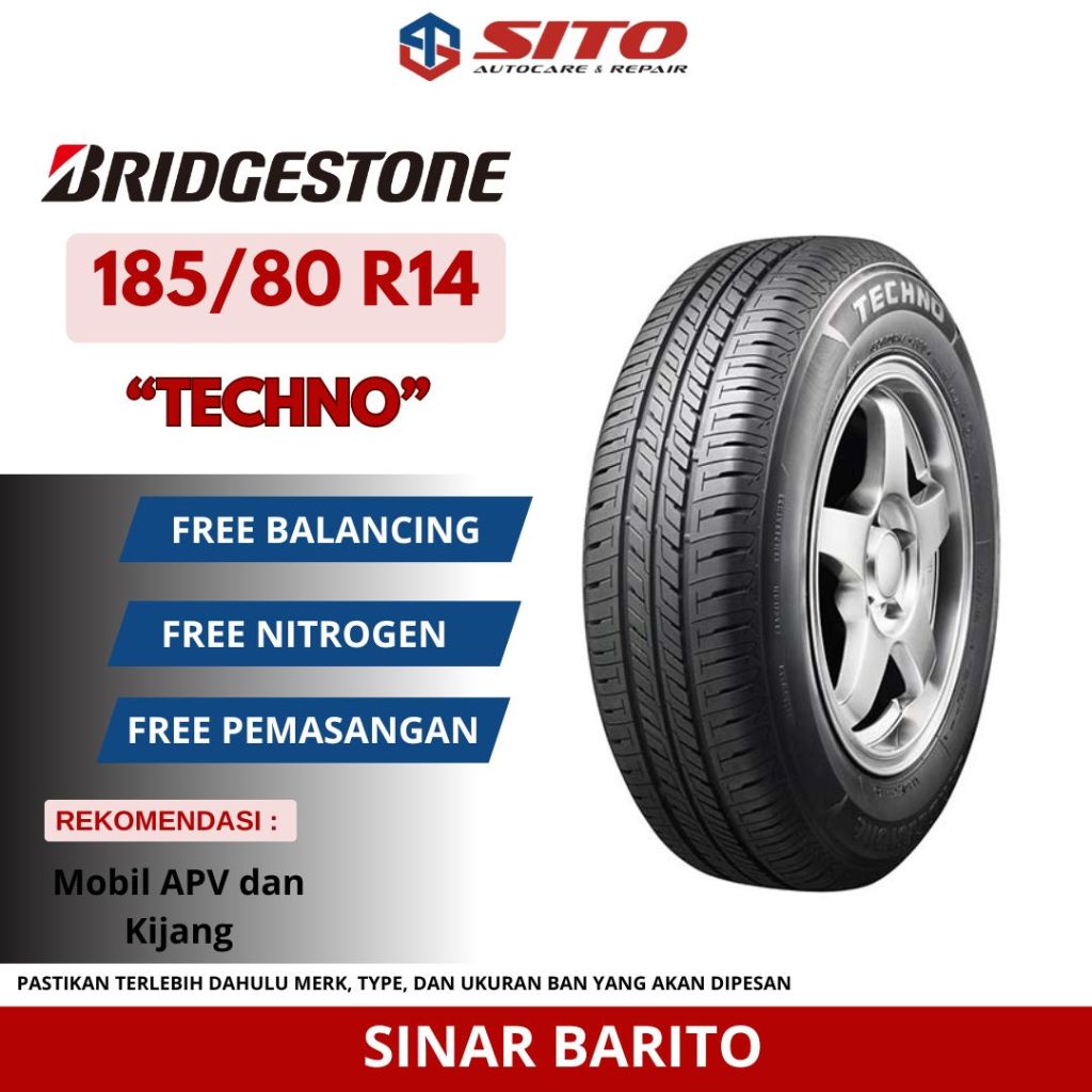 BAN BRIDGESTONE 185/80 R14 TECHNO