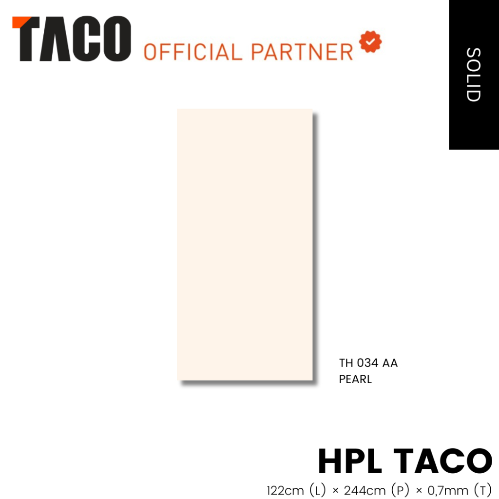 HPL TACO SOLID TH 034 AA PEARL