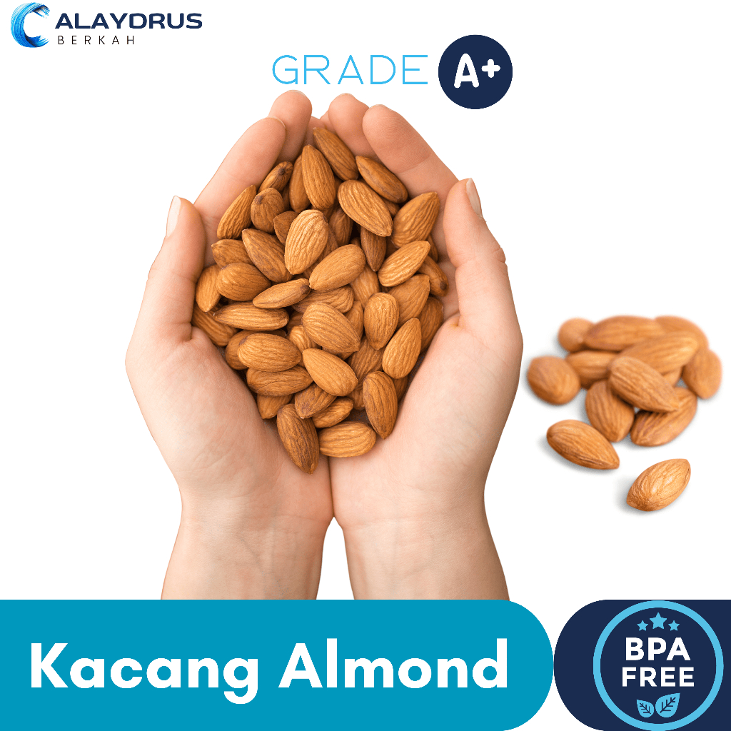 

Kacang Almond Kupas Matang Panggang 1Kg Roasted Premium | Sehat Renyah Siap Makan | Tanpa Pengawet