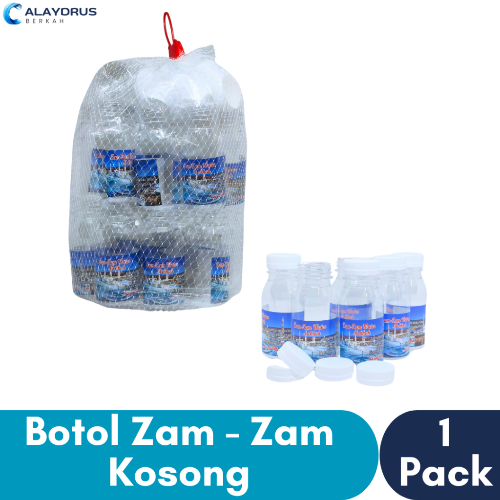 Botol Air Zamzam Kecil 30ML 50ML 60Ml 80Ml Kosong Sticker | 1 Pack 30 Pcs | Oleh Oleh Haji Umroh
