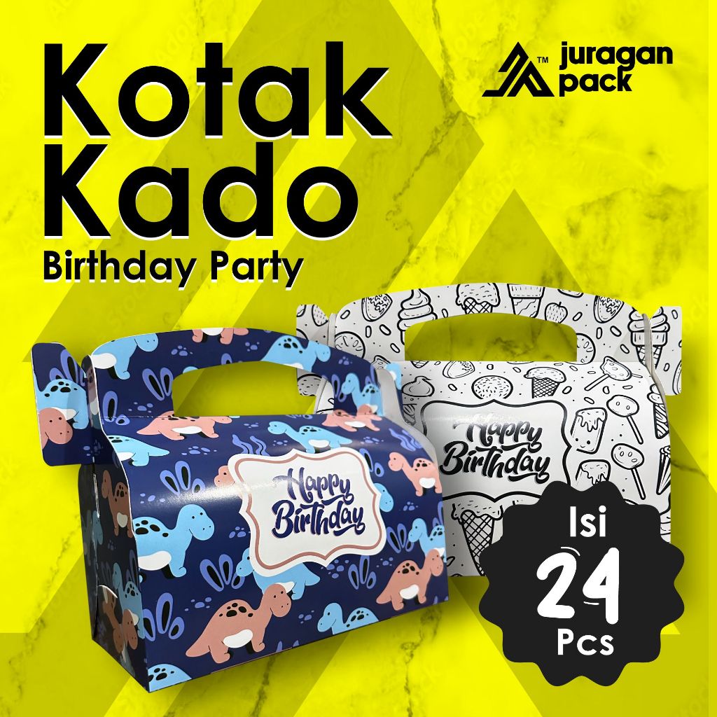 

Birthday Box, Gable Box, Kotak Kado Lucu, Box ultah anak, Bingkisan Kado, Souvenir, Hampers Ulang Tahun, Kotak Snack Ultah