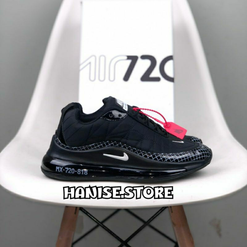 SEPATU PRIA AIR MAX 720 818 FULL BLACK PREMIUM