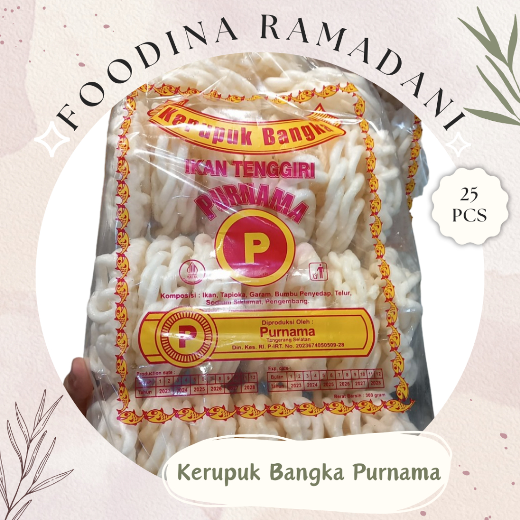 

KERUPUK BANGKA Purnama Ikan Tenggiri - Bangka Crackers [ Isi 25 Pcs ] Harga Per BKS