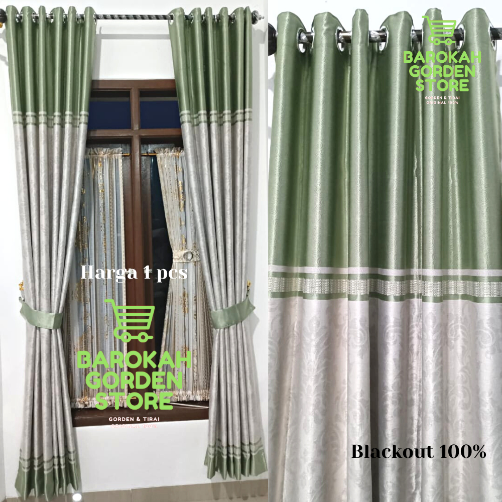 Tirai pintu blackout import gorden jendela dan pintu bahan tebal hordeng ruang tamu model terbaru.