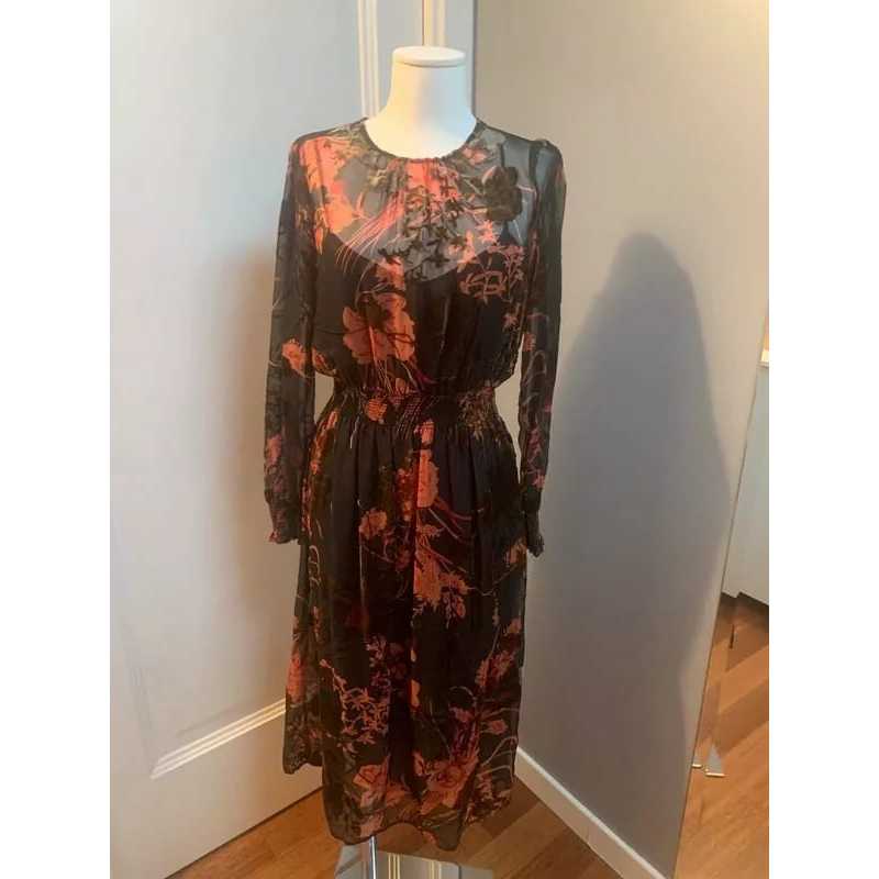 Preloved Zara Sifon Dress Flowers, Zara Siffon Floral Dress Preloved, Zara Blouse Preloved, Preloved