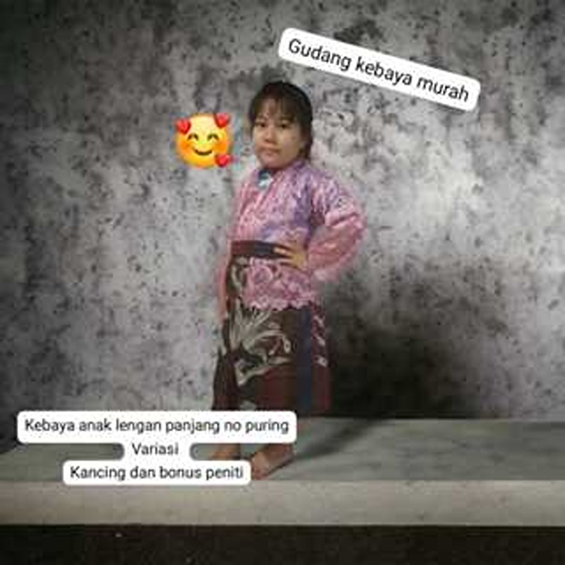SET BAJU KEBAYA ANAK TK-SD BAJU KARTINI BAJU KEBAYA BRUKAT KUTUBARU BALI