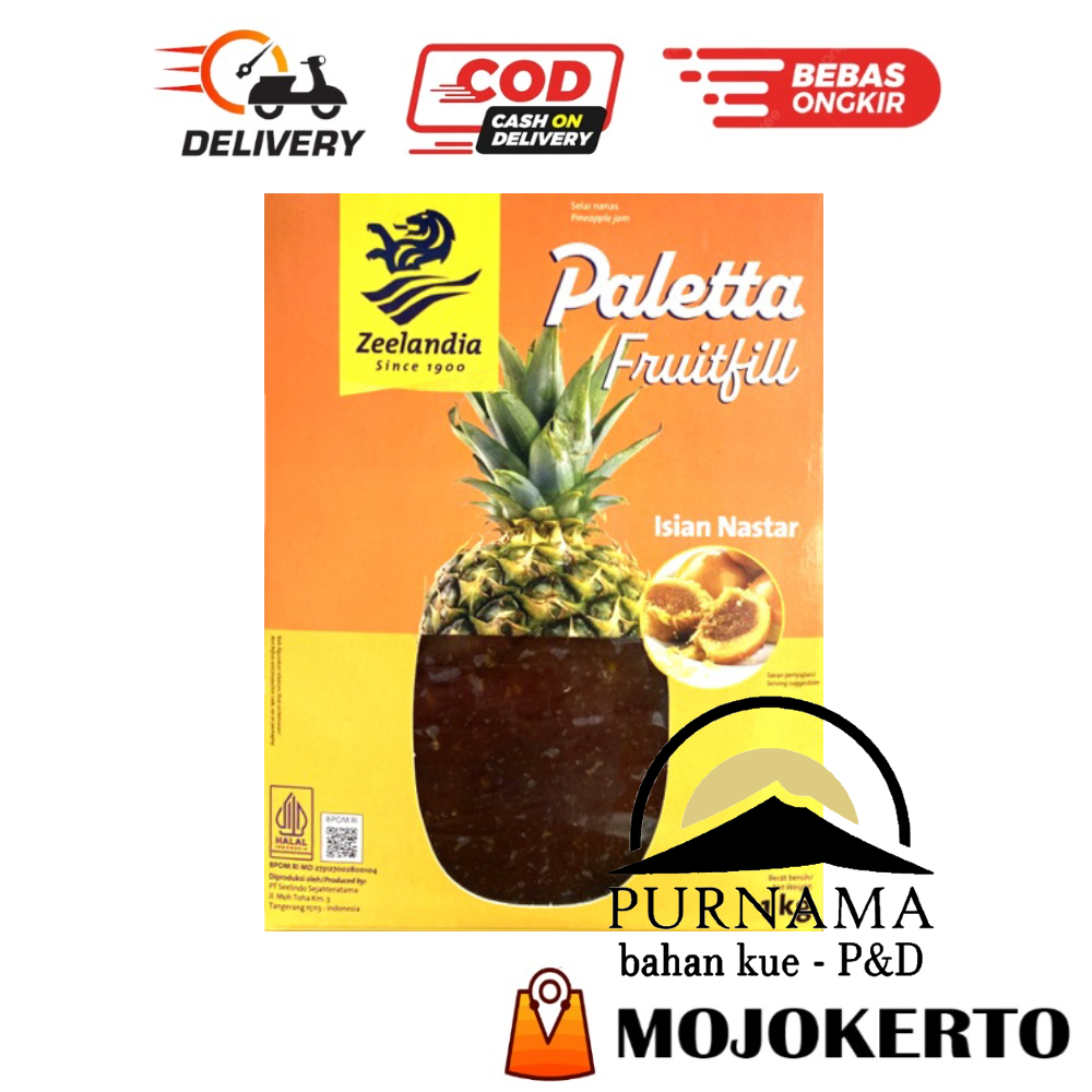 

ZEELANDIA SELAI NASTAR 1KG PALETTA PALETA FRUITFILL ZELANDIA ISIAN TOPPING PADAT KUE KERING NANAS