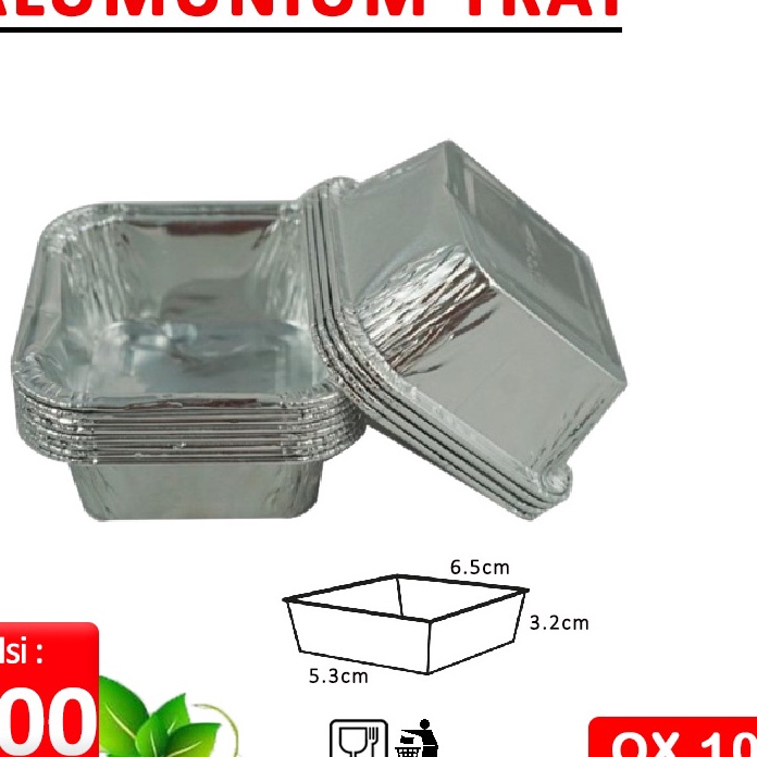 Terbatas ALUMUNIUM FOIL CUP OX 1  ALUMUNIUM FOIL TRAY  KOTAK ALUMUNIUM ISI 1  OX 1  LID  Alumunium f