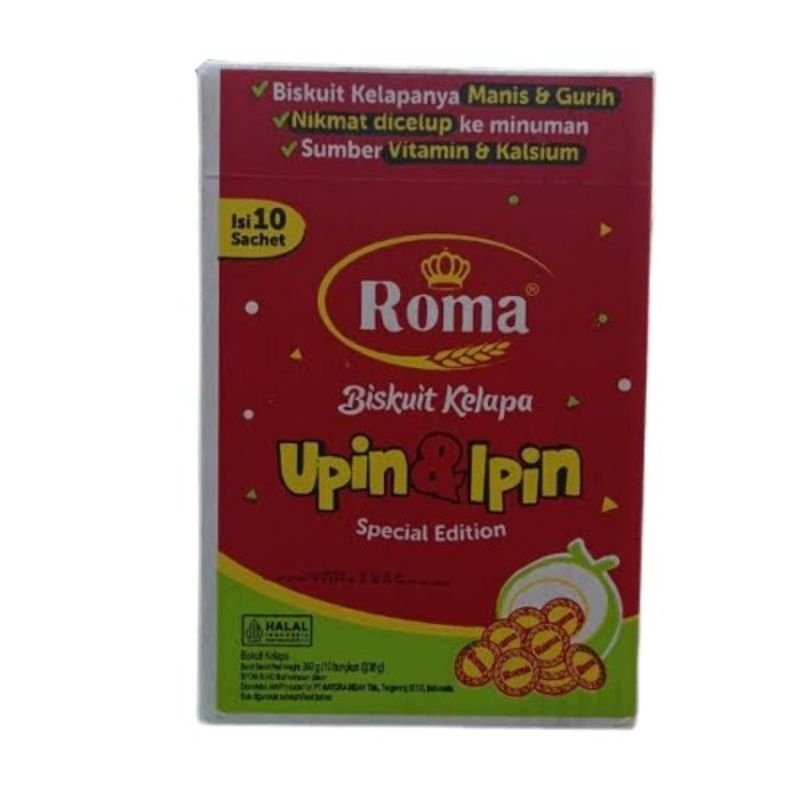 

ROMA BISKUIT KELAPA SPECIAL EDITION UPIN&IPIN BOX 10PCS@36GR