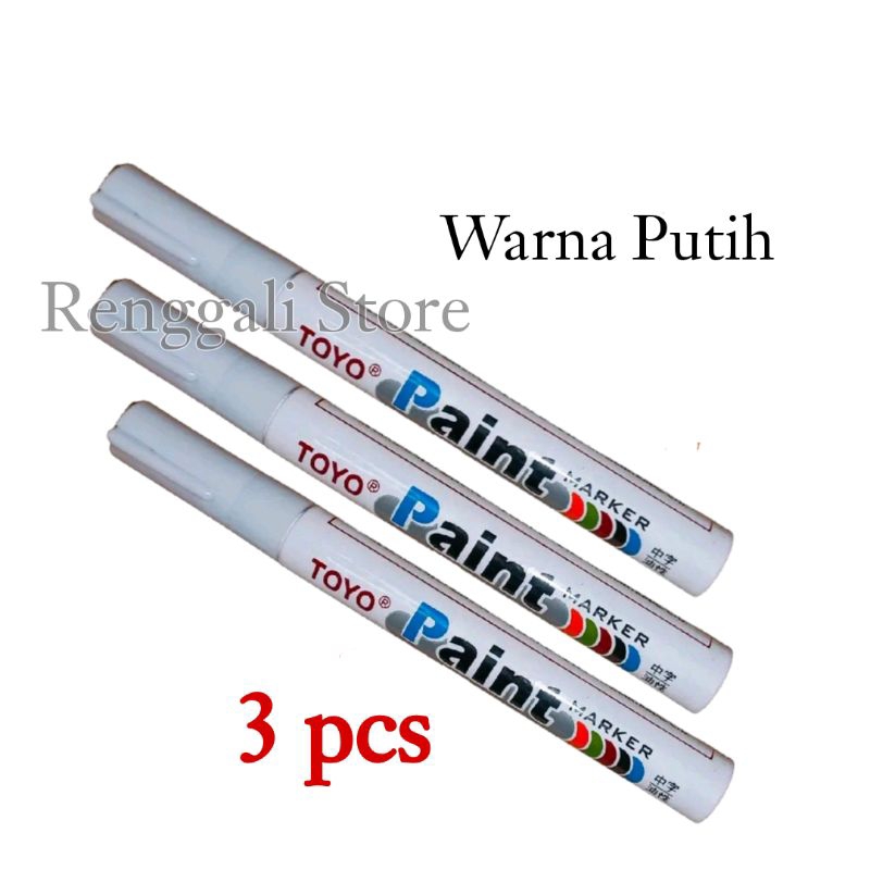 

3 Pcs Spidol Toyo/spidol Toyo putih/Sepidol ban mobil motor