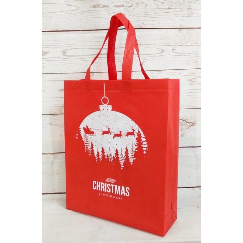 

DAPONG Goodie Bag Tas Spunbond 3D Premium Kotak Nasi 37x30x09 Natal Christmas Hajatan Souvenir Nikah Batik