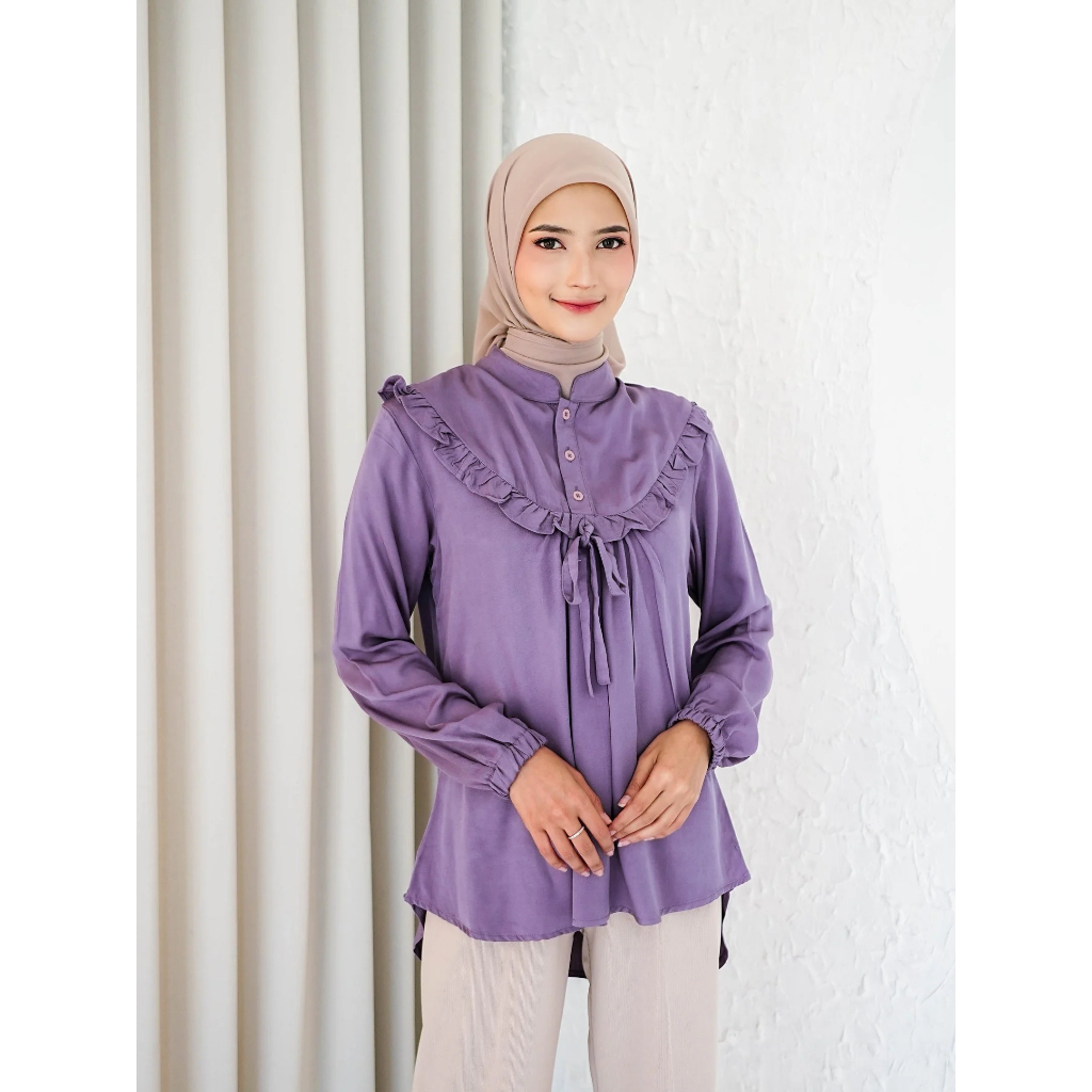 Promo Atasan Wanita Bahan Katun Rayon - Kemeja Rayon Twill – Kemeja Casual Wanita