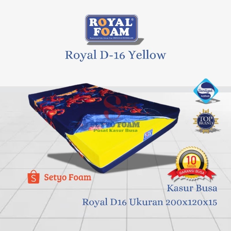 Kasur Busa Royal foam ukuran 200x120 Garansi 10 tahun ORIGINAL tebal 15 cm single